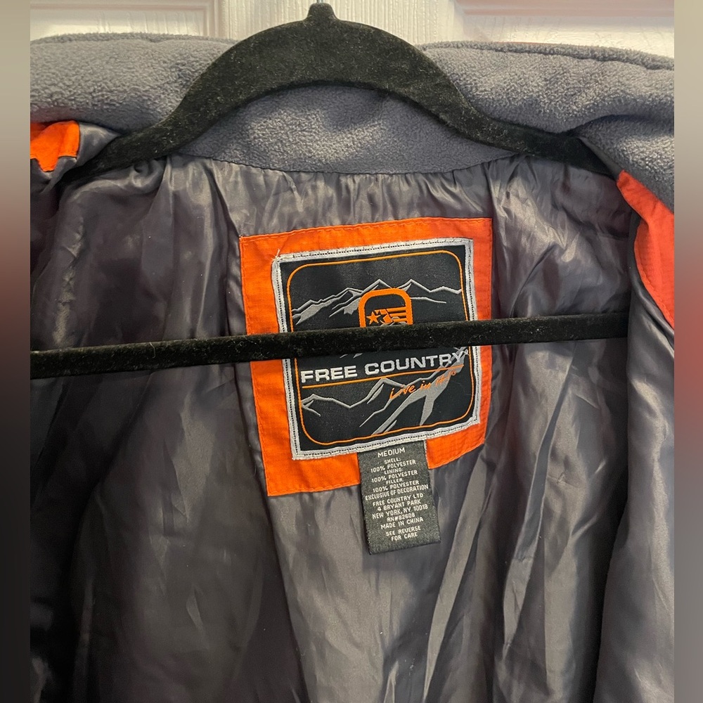 Free Country “3-in-1” Men’s Jacket, Dark Olive & Orange (Size Medium) - Picture 3 of 15